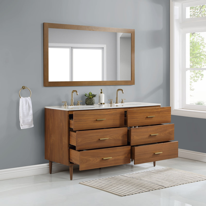 Dondi 60'' Double Bathroom Vanity & Reviews Birch Lane